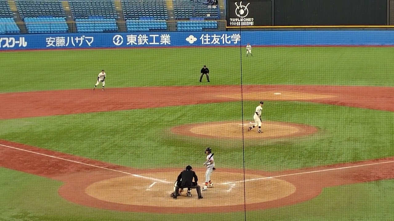 明治大学 大川慈英投手（常総学院高等学校・日本ハム1位指名）三者凡退の投球