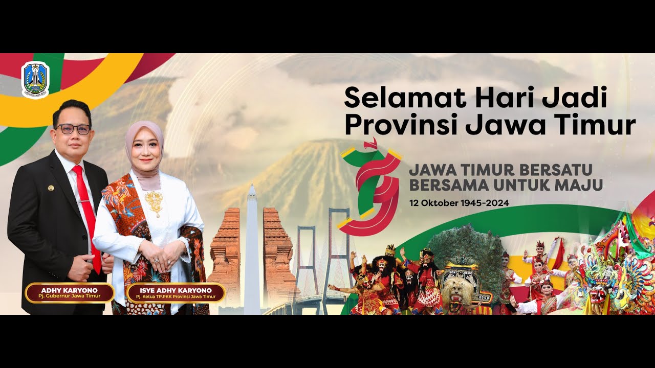🔴 LIVE UPACARA PERINGATAN HARI JADI PROVINSI JAWA TIMUR KE - 79 TAHUN 2024