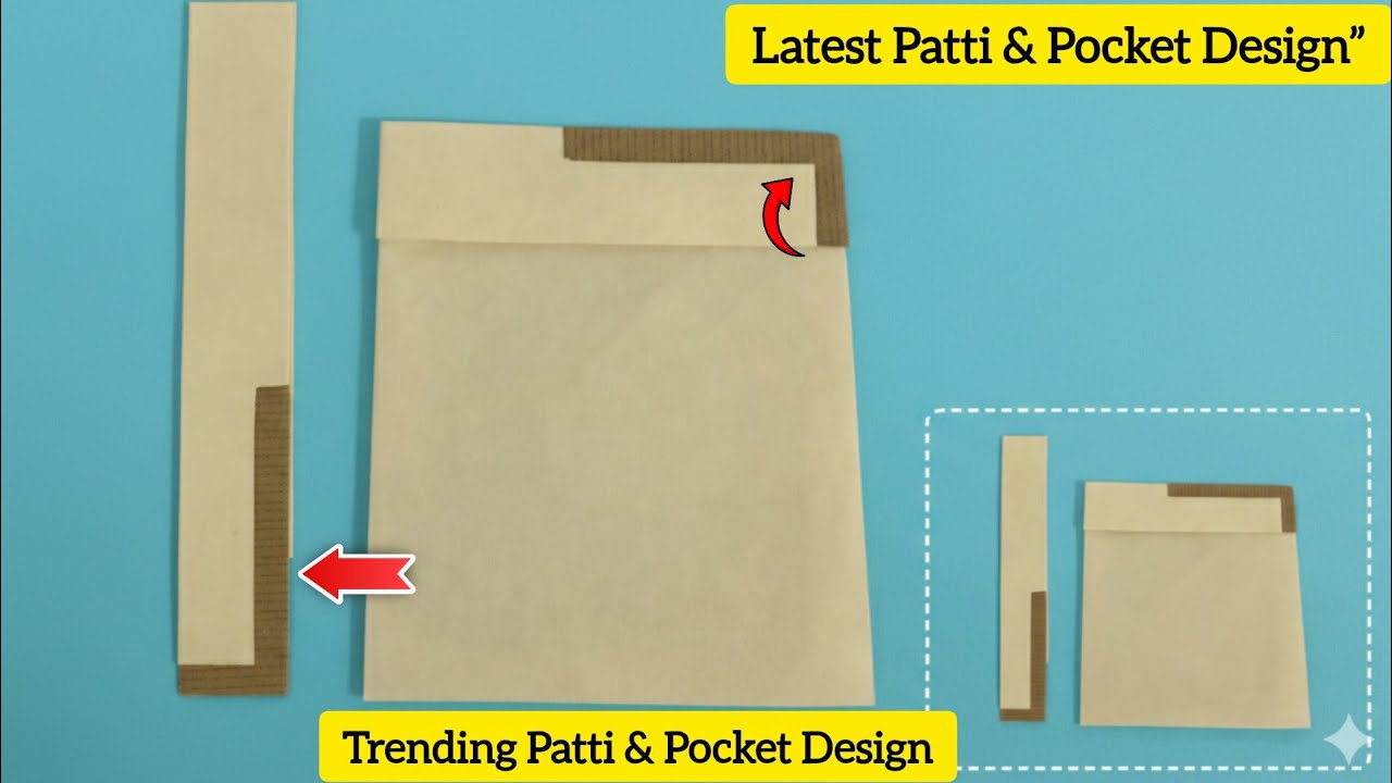 پٹی اور پاکٹ پہ ڈیزائن بنانے کا مکمل پروفیشنل طریقہ | Latest Patti Pocket Design Tutorial