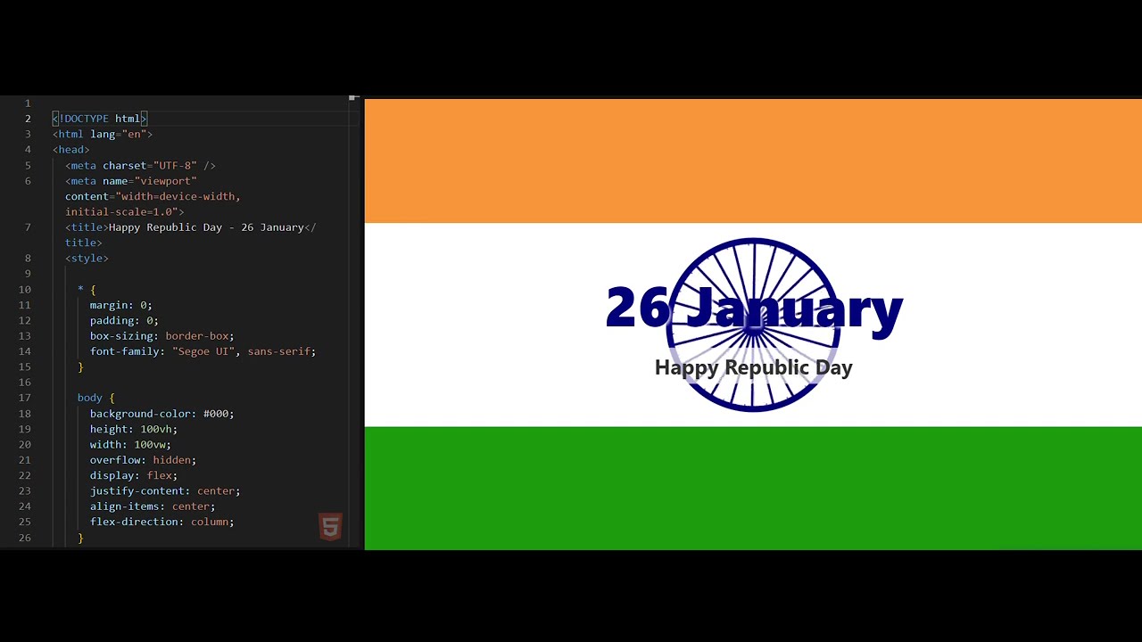 26 January Status Code: HTML + CSS Animation