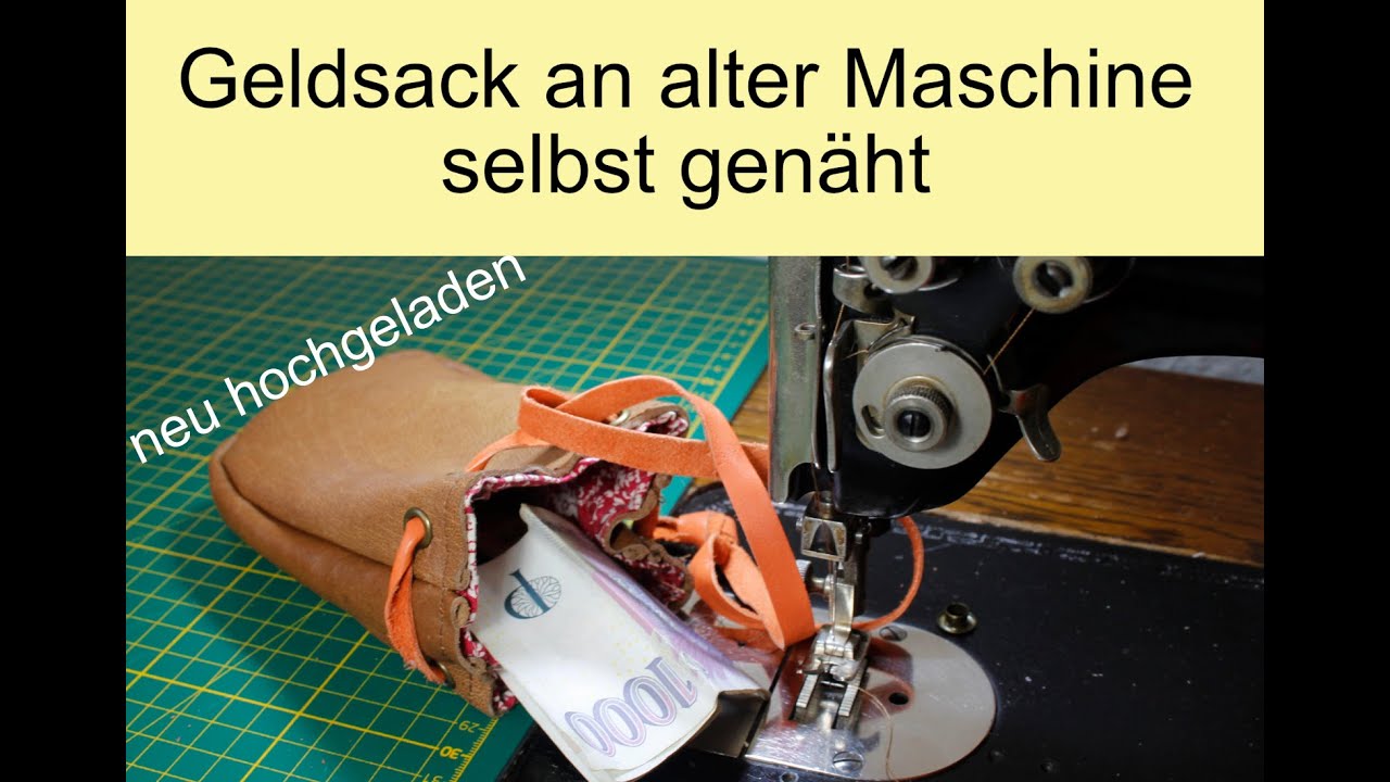 🧵 Geldsack aus Leder nähen