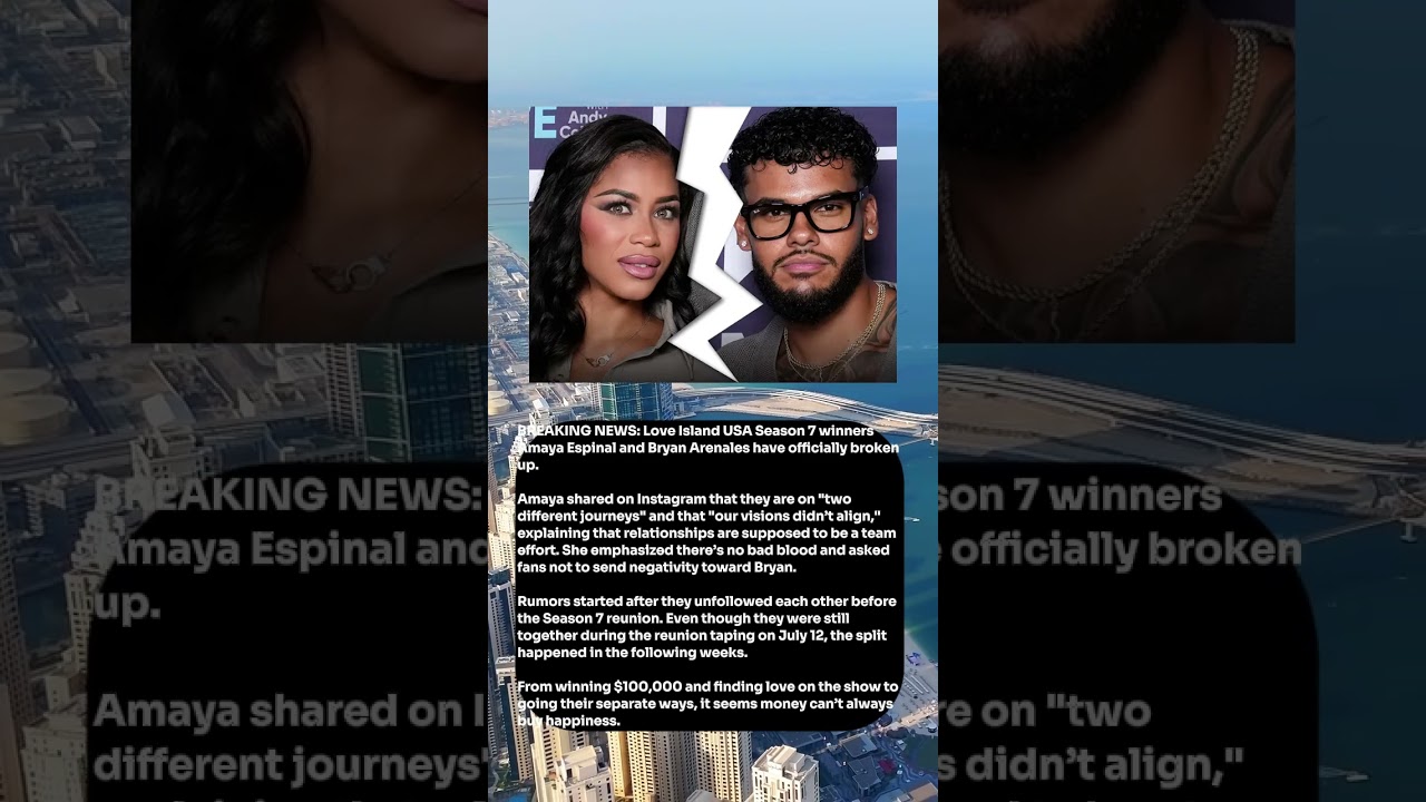 Love Island USA Winners Amaya & Bryan SPLIT After $100K Win!