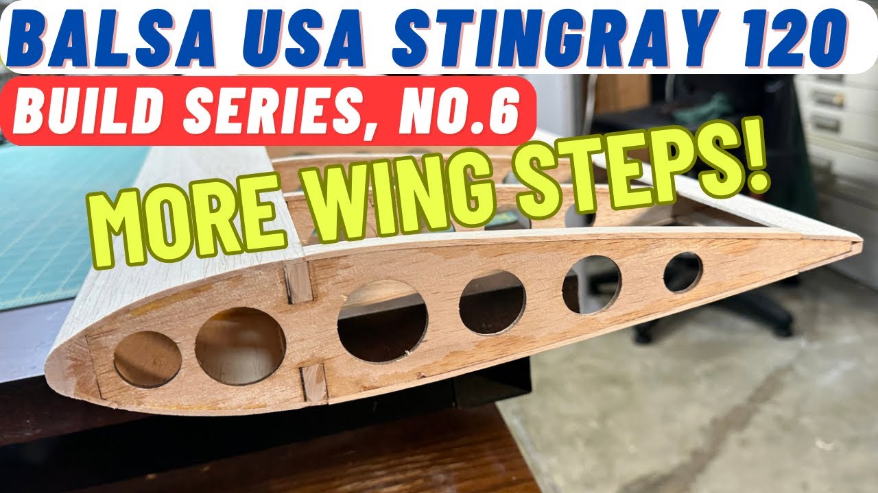 Balsa USA Stingray with DLE-20, RC Plane Build N0 6: Shaping Leading Edge, Rib Caps, Wing Sheeting