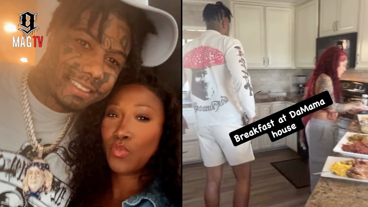 Blueface и «BM» Джайдин Алексис провели ночь вместе в доме мамы Карлиссы! 🏡