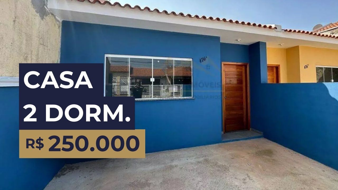 Casa Nova | 2 Dorm. e Suíte | R$ 250.000 📍  Parque Lincoln - Tatuí/SP