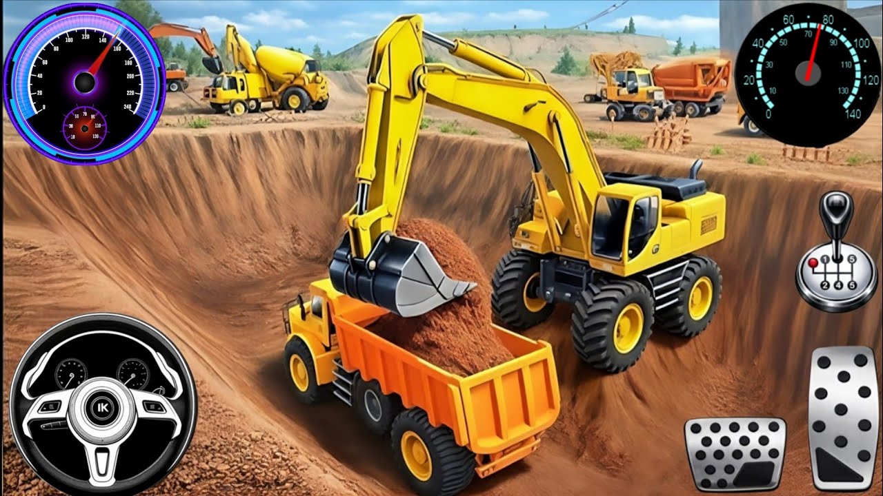 👷City Road Construction Simulator 3D 🚧 | Heavy Excavator & Truck - Android Gameplay