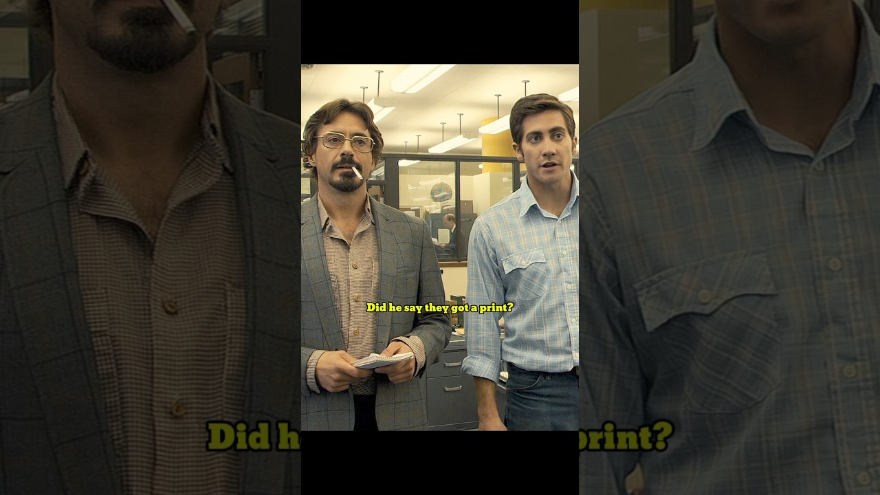 Did he say they got a print? #zodiac #robertdowneyjr #markruffalo #jakegyllenhaal #movie #copdrama