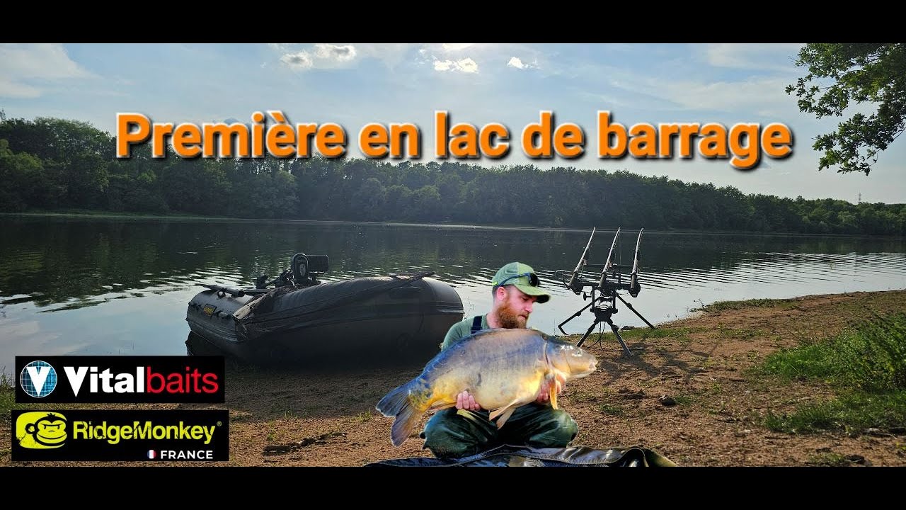 Pêche de la carpe // PREMIÈRE EN LAC DE BARRAGE//