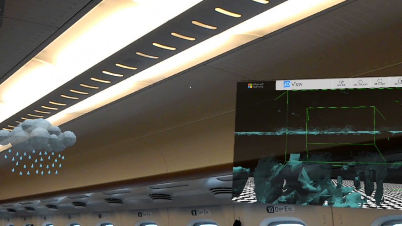 [RAW] Microsoft Hololens on Saukura Shinkansen (Bullet Train)  3D View (First Person View)