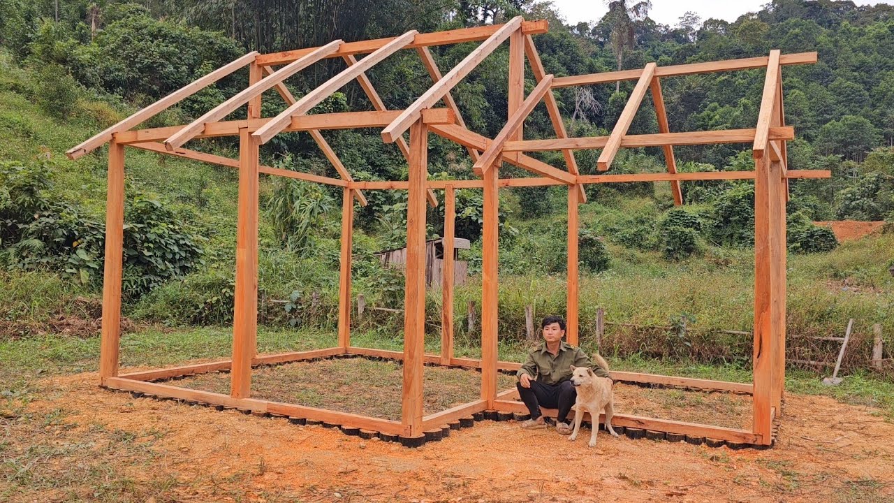 Off Grid Log Cabin Life | Building A Wooden Cabin - Tiny Cabin. Part 1.
