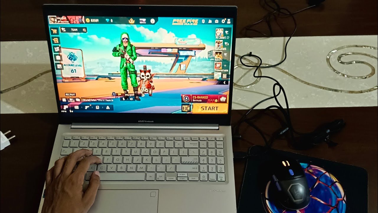 Playing Free Fire on Laptop Like a PRO | Smooth Aim 💥#freefire