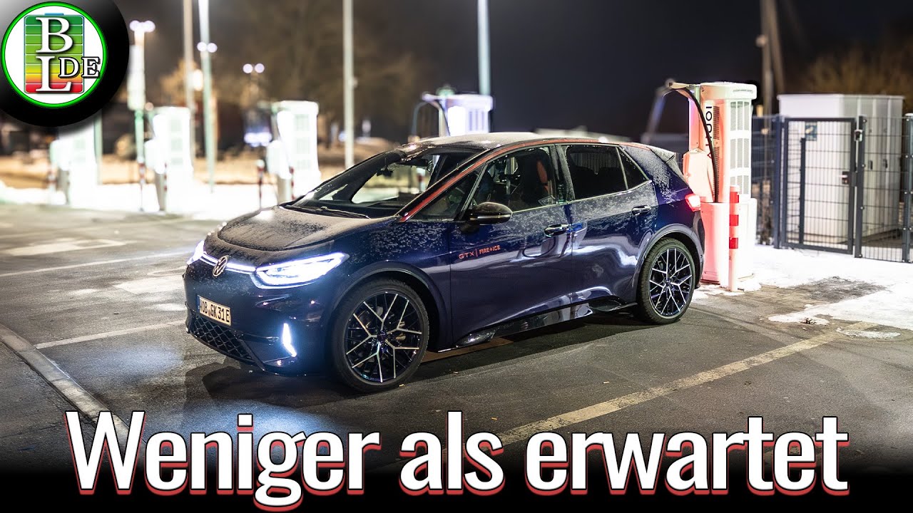 VW ID.3 GTX Performance Fire & Ice | Winter-Reichweitentest bei 130 km/h (−7 °C)