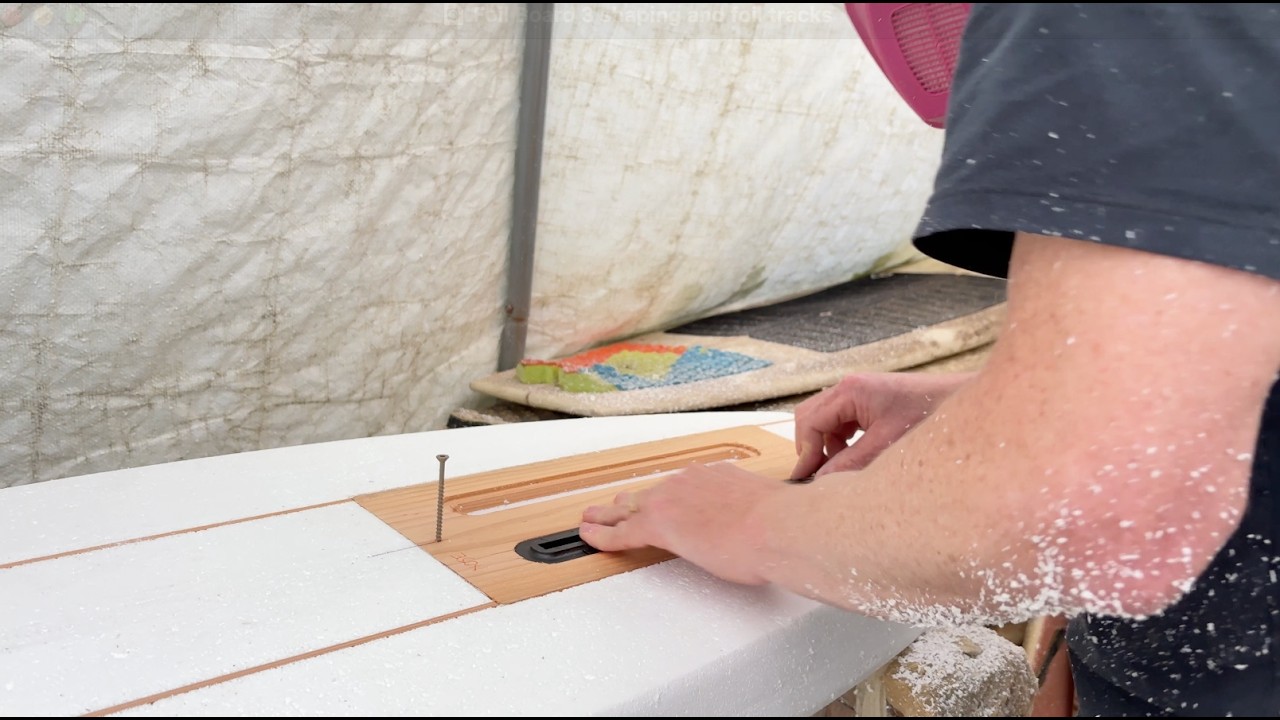 How to build a 45L Foil Board: V3 Shaping & Fitting Foil Tracks (Video three)