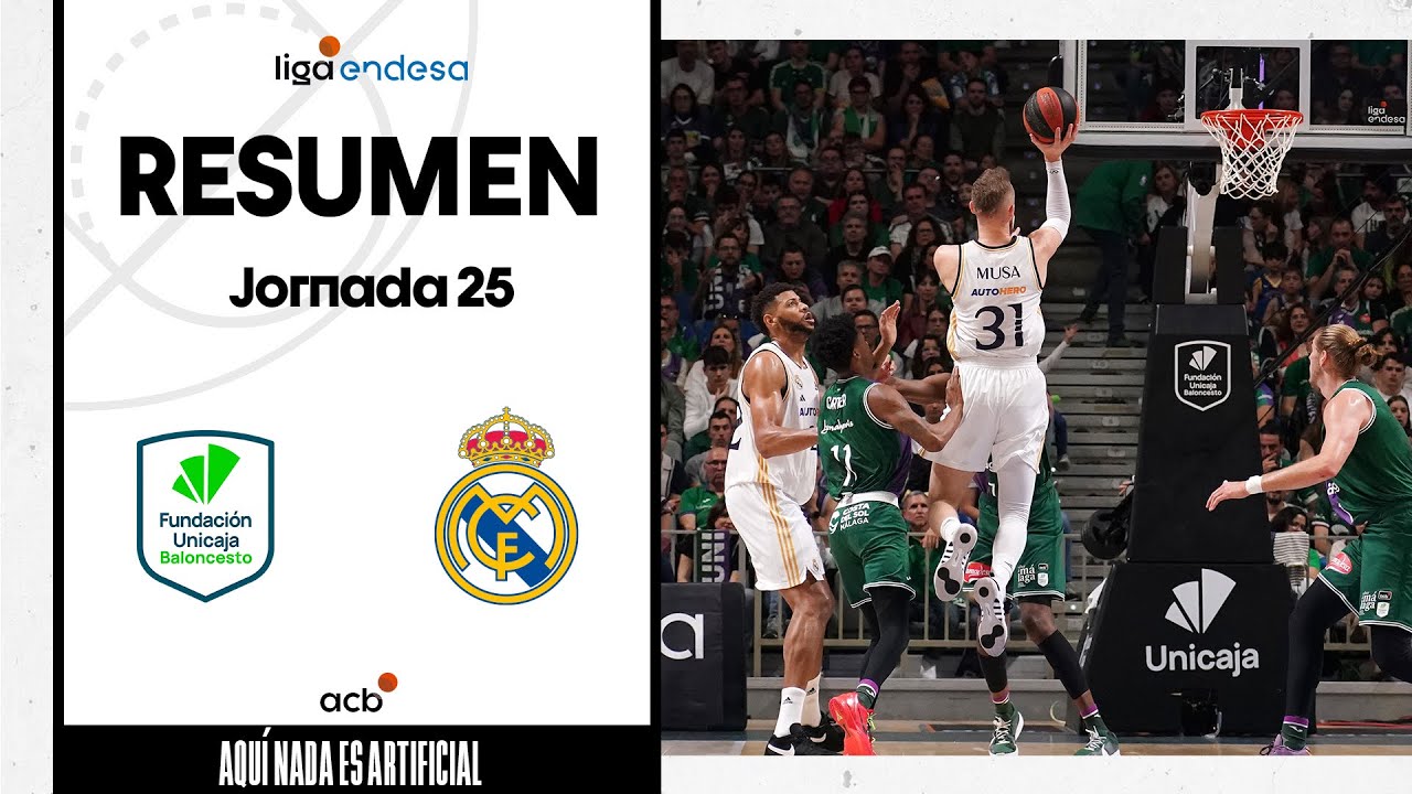 Unicaja - Real Madrid (81-87) RESUMEN | Liga Endesa 2023-24