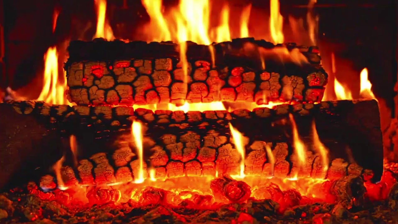 🔥Night Fireplace Ambience 🌙 Warm Fire Sounds for Calm & Relaxation