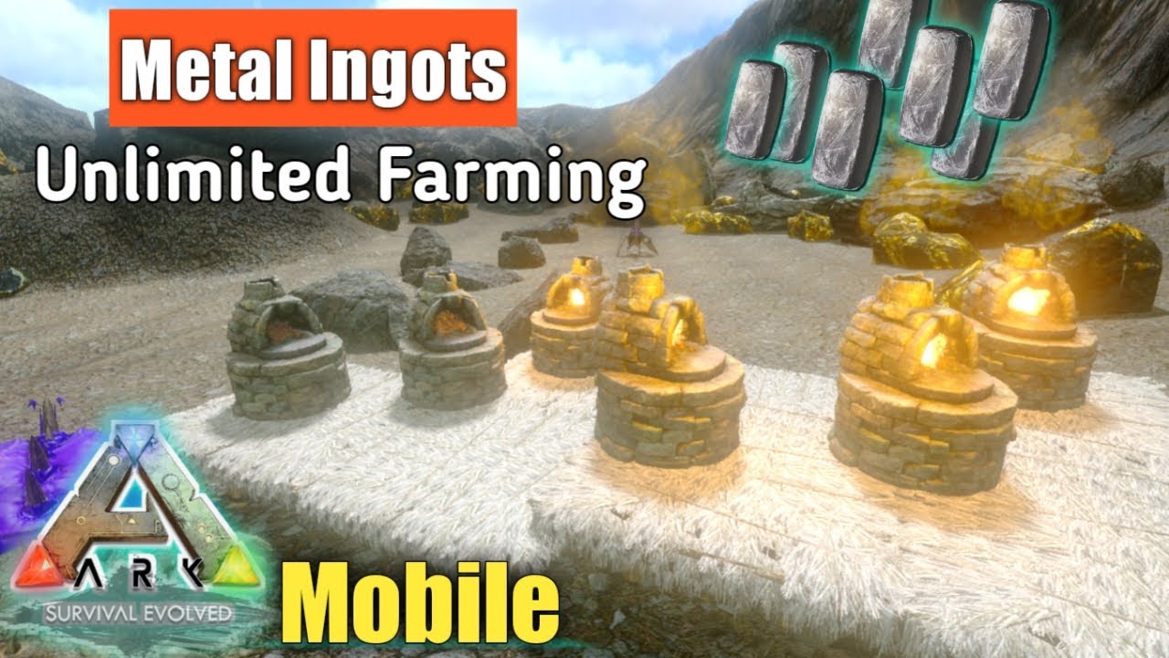How to Get Metal Ingots Faster in ARK Mobile | Ark Metal Farming Guide | (Android/iOS)