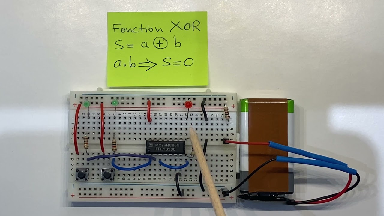 XOR fonction logique OU exclusif