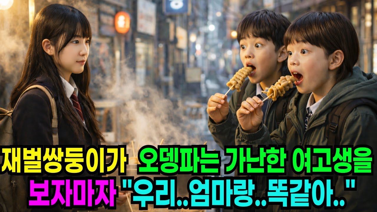 재벌 쌍둥이가 오뎅파는 가난한 여고생을 보자마자 
