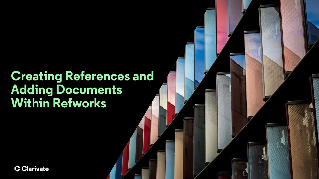 Creating References and Adding Documents Within RefWorks