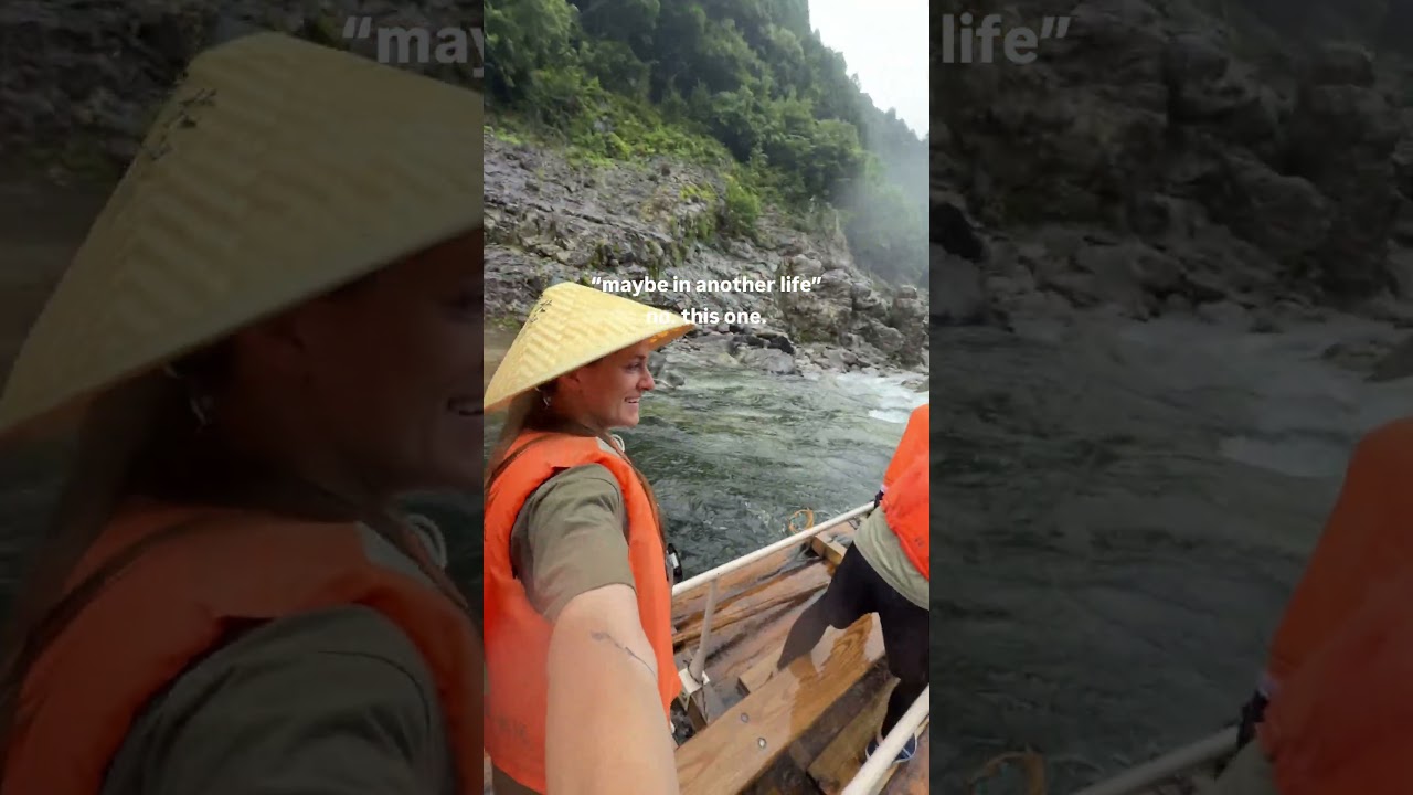 Traditional log rafting in Kitayama, Japan 🎌🪵🌊 