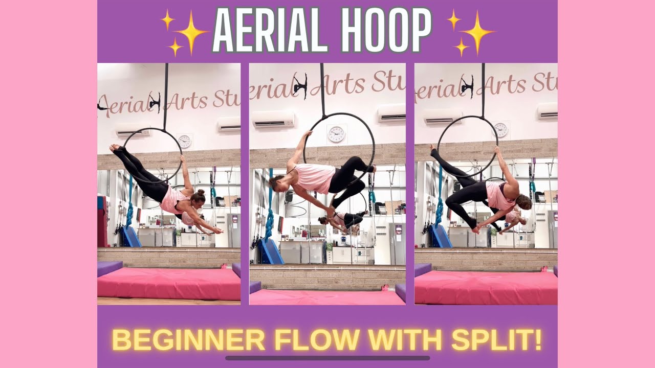 BEGINNER AERIAL HOOP | Low flow with illusion split option!