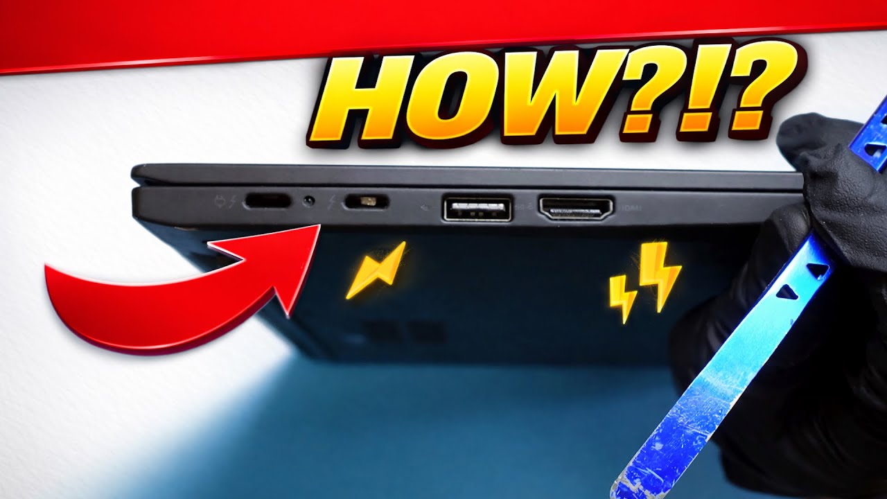 Как это произошло? Ремонт разъема зарядки Lenovo Thinkpad X1 Gen 9.