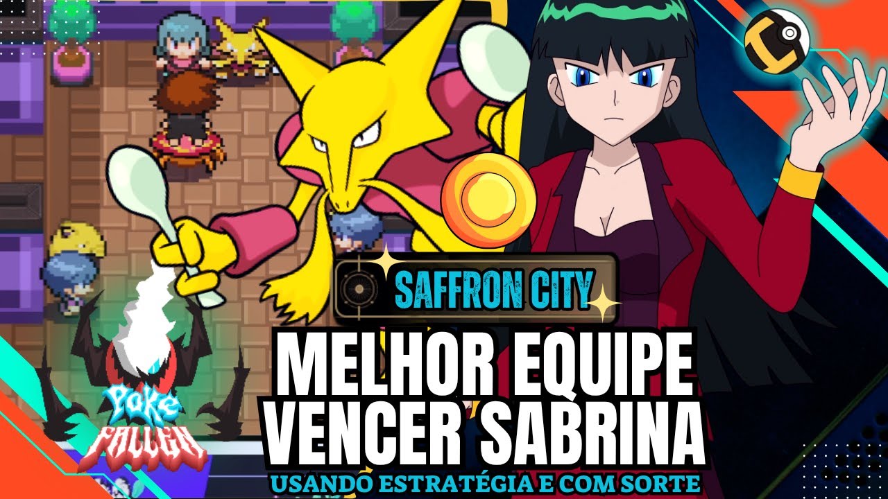 POKEFALLEN - v13.4-T9 : GYM SABRINA - ESTRATÉGIA DE EQUIPE | COMO CONSEGUIR VENCER‼ (PC-FANGAME)🇧🇷