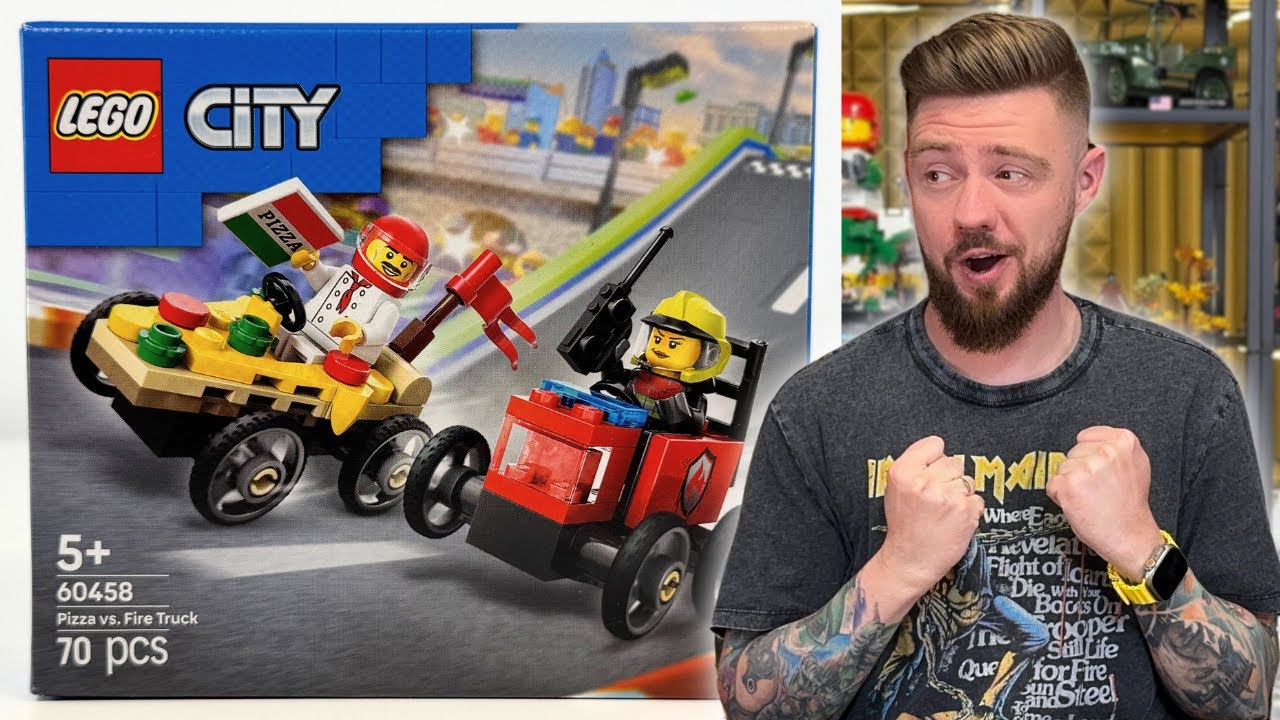 PIZZA KONTRA W&Oacute;Z STRAŻACKI 🍕 LEGO CITY 60458 RECENZJA