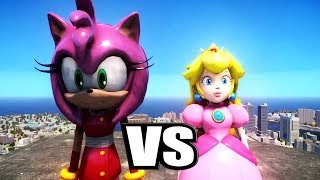 AMY ROSE VS PRINCESS PEACH EPIC BATTLE