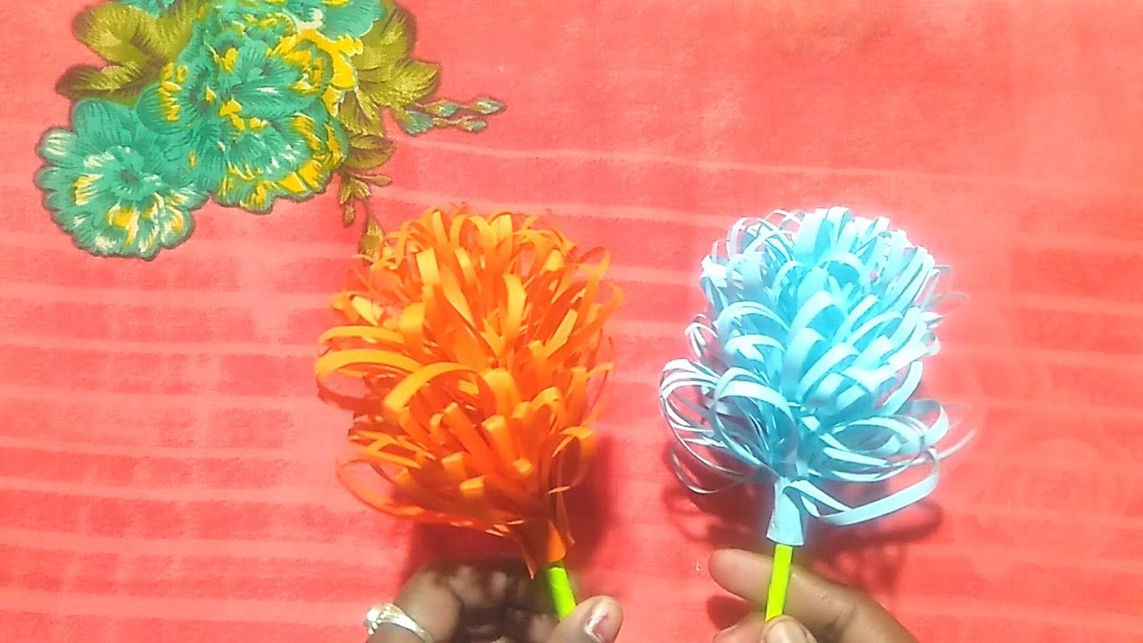 Easy paper flowers , how to make a paper flowe #origamicraft #raniarts