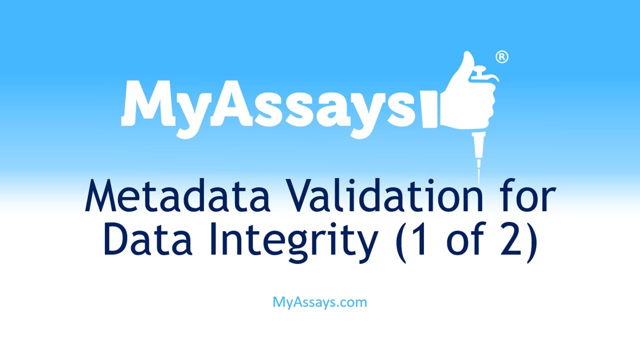 Metadata Validation for Data Integrity (1 of 2)
