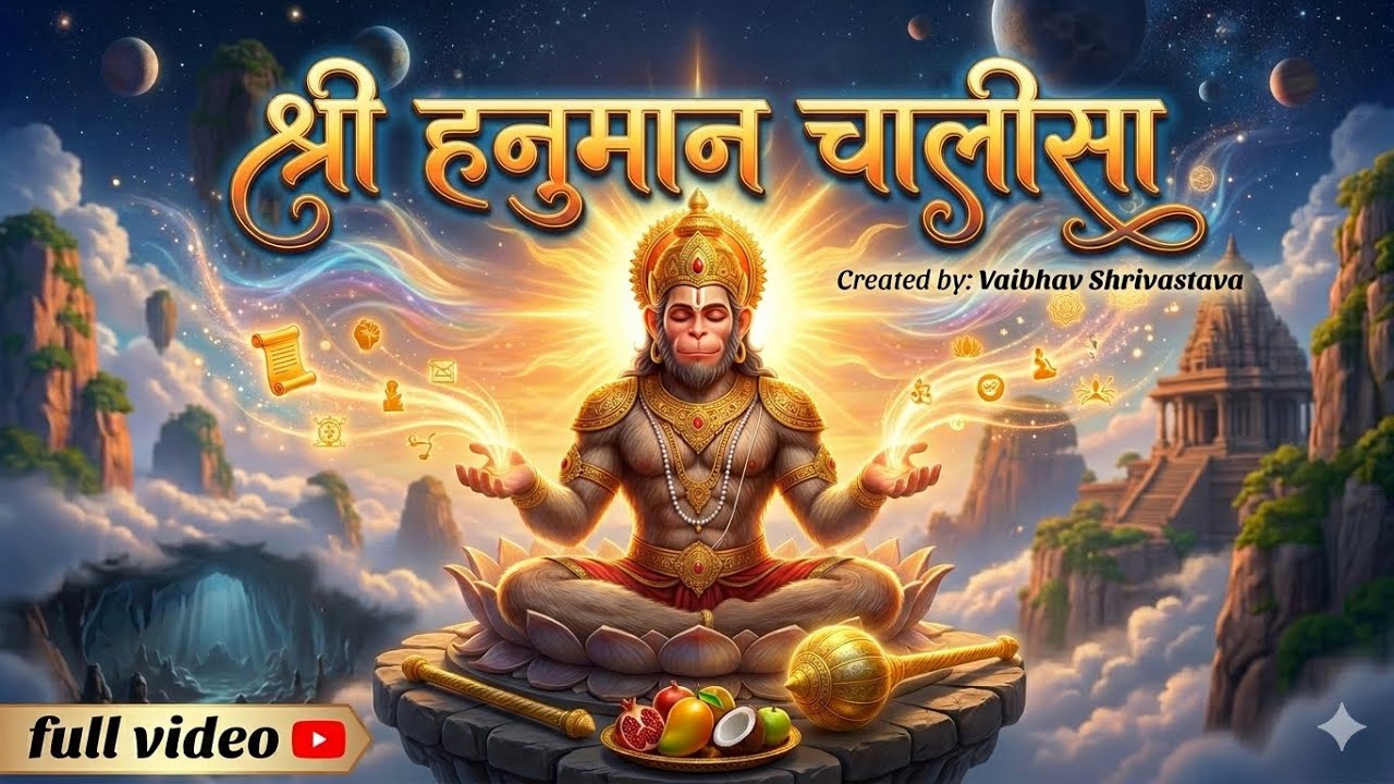 Hanuman Chalisa | हनुमान चालीसा | Animated Bhajan for Kids | Kids devotional