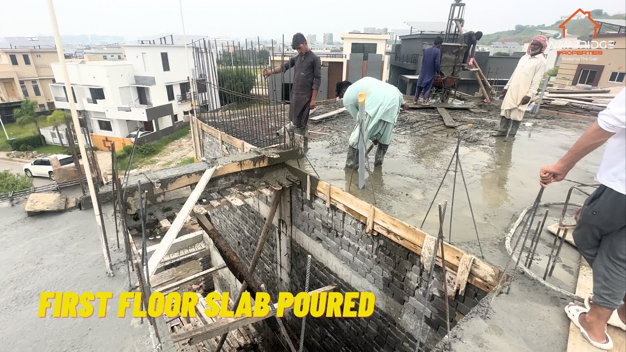 Episode 27: First Floor Roof Slab Poured | Bahria Town Phase 8 Construction Update