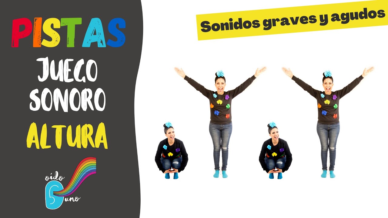 9. PISTAS JUEGO SONORO ALTURA ★ recursos clase de musica - El arcoíris de Marla | Oído 1