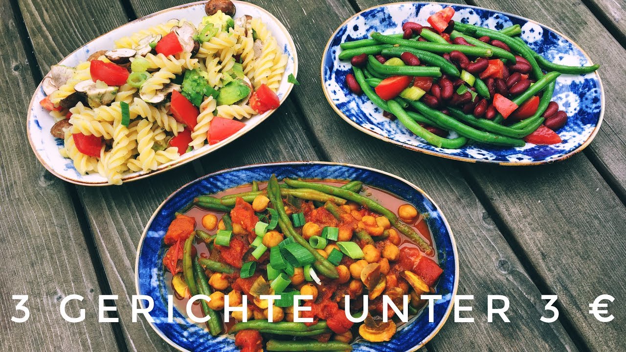 3 GERICHTE UNTER 3 € GESUND, SCHNELL, VEGAN & GÜNSTIG KOCHEN