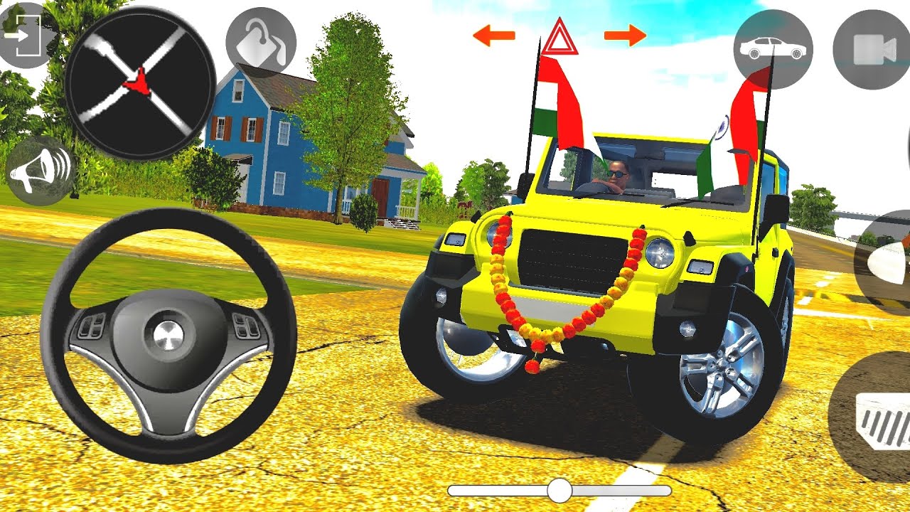 Modified Mahindra Thar 😱 Indian Game's (Gadi wala Games)#2025 #gameplay Simulator Game Android Thar 