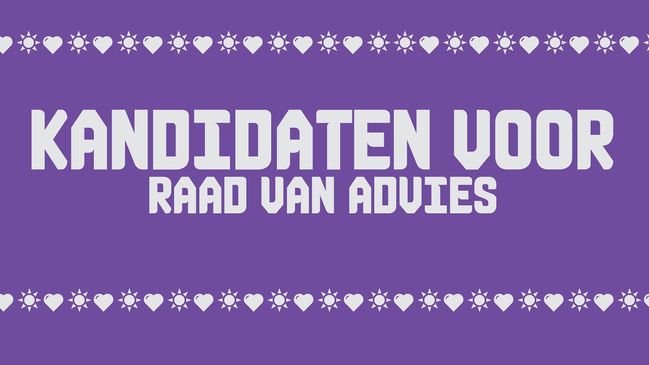 Kandidaten voor de Raad van Advies