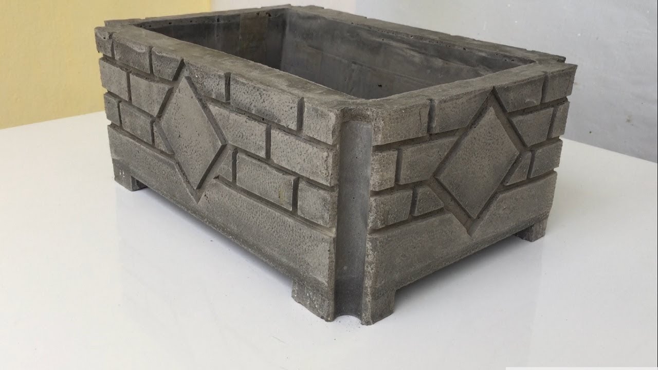 Casting Cement Plant Pots From Styrofoam  Simple Ideas Easy To Do At Home