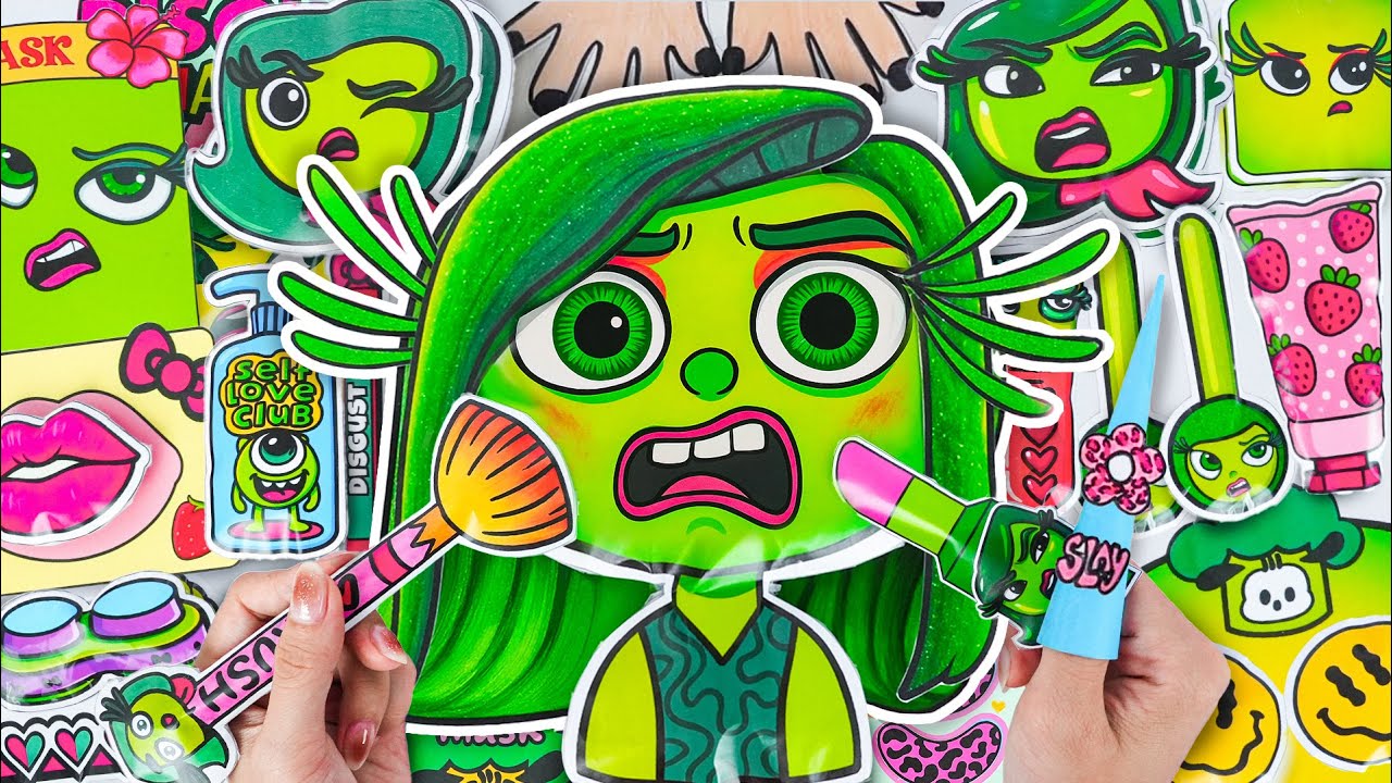 🎀Paper DIY🎀Brainrot MATCHA NOVA Skincare + Makeup + Nail 💄🌿Unbox ASMR INSIDE OUT DISGUST |Hana Paper