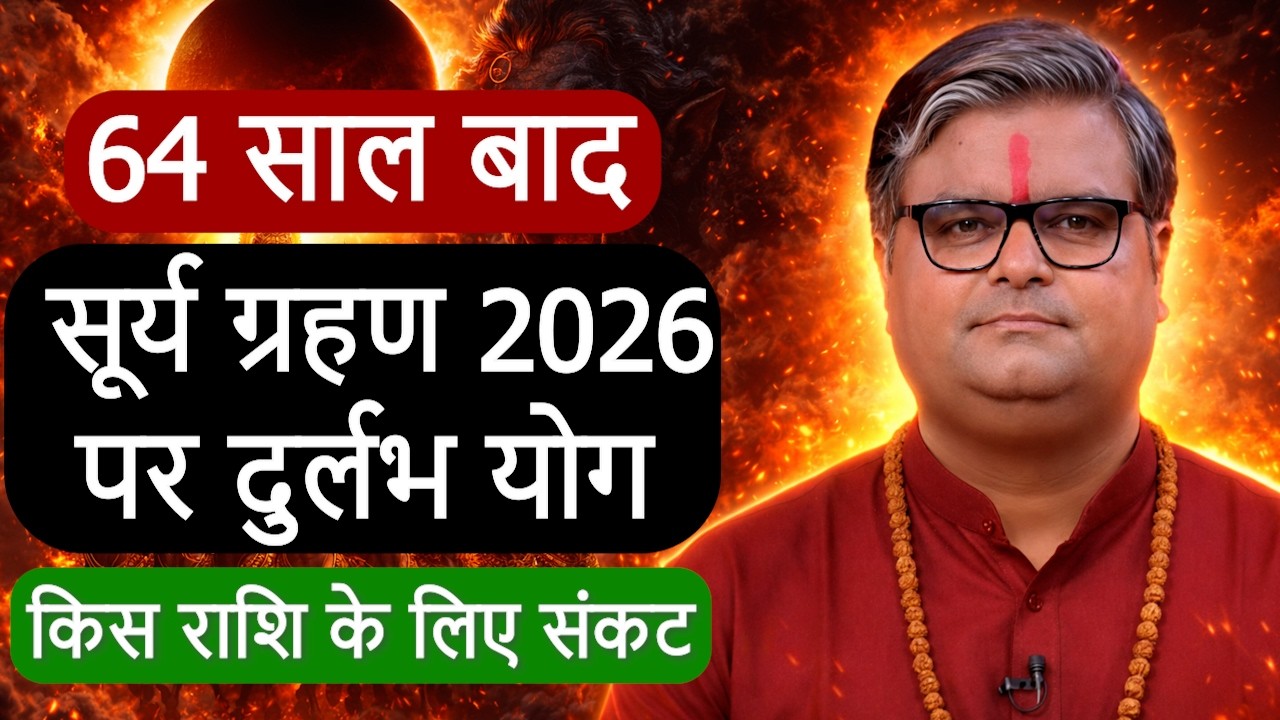 Surya Grahan 2026 Rashifal | 64 साल बाद सूर्य ग्रहण पर दुर्लभ संयोग | Shailendra Pandey