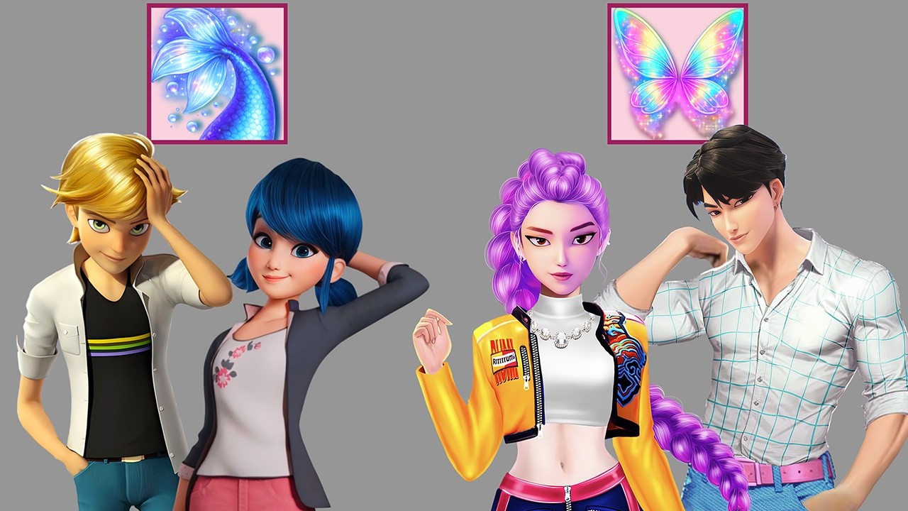 Epic Glow Up! Butterfly & Mermaid Transformation | Rumi, Jinu, Ladybug & Adrien