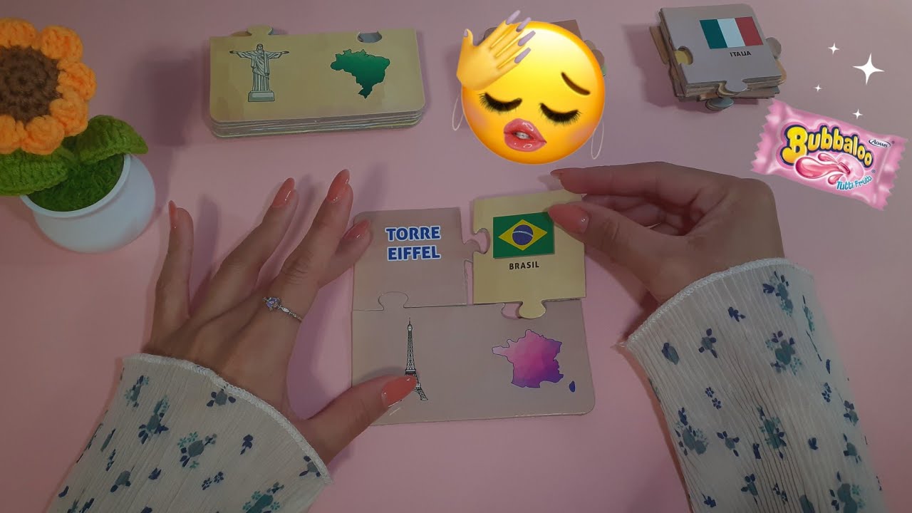 [LoFi ASMR] Resolviendo rompecabezas 🧩 mientras mastico chicle 🍬 #asmr #relajante