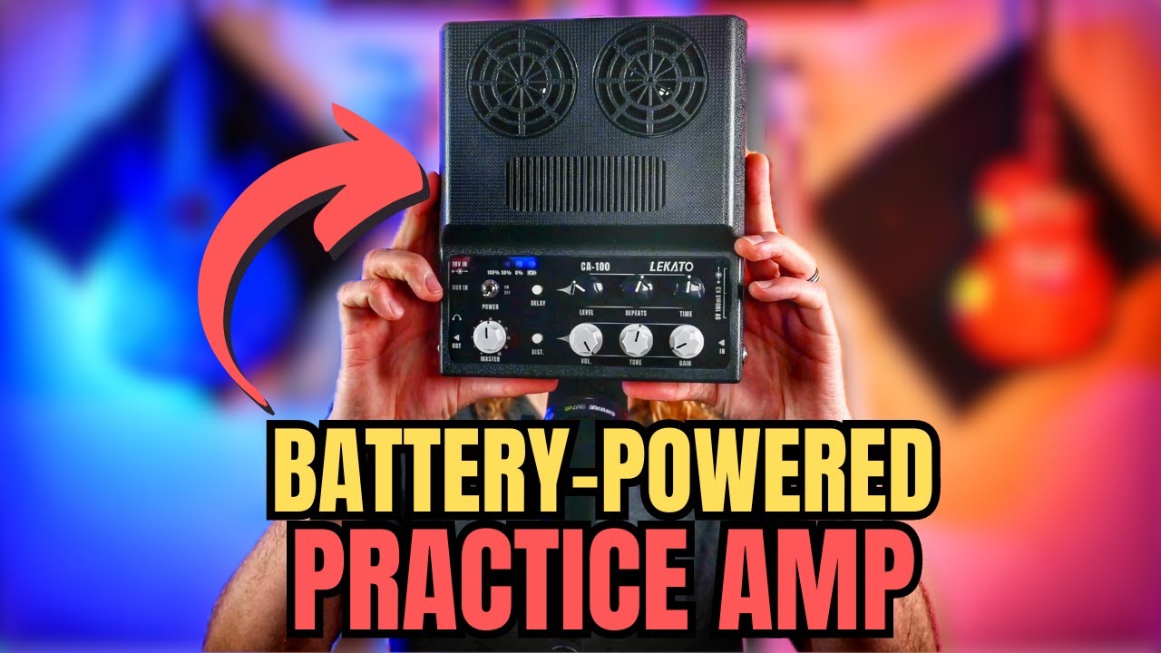BATTERY-POWERED Practice Guitar Amp for $60 - Lekato CA100 Review/Demo