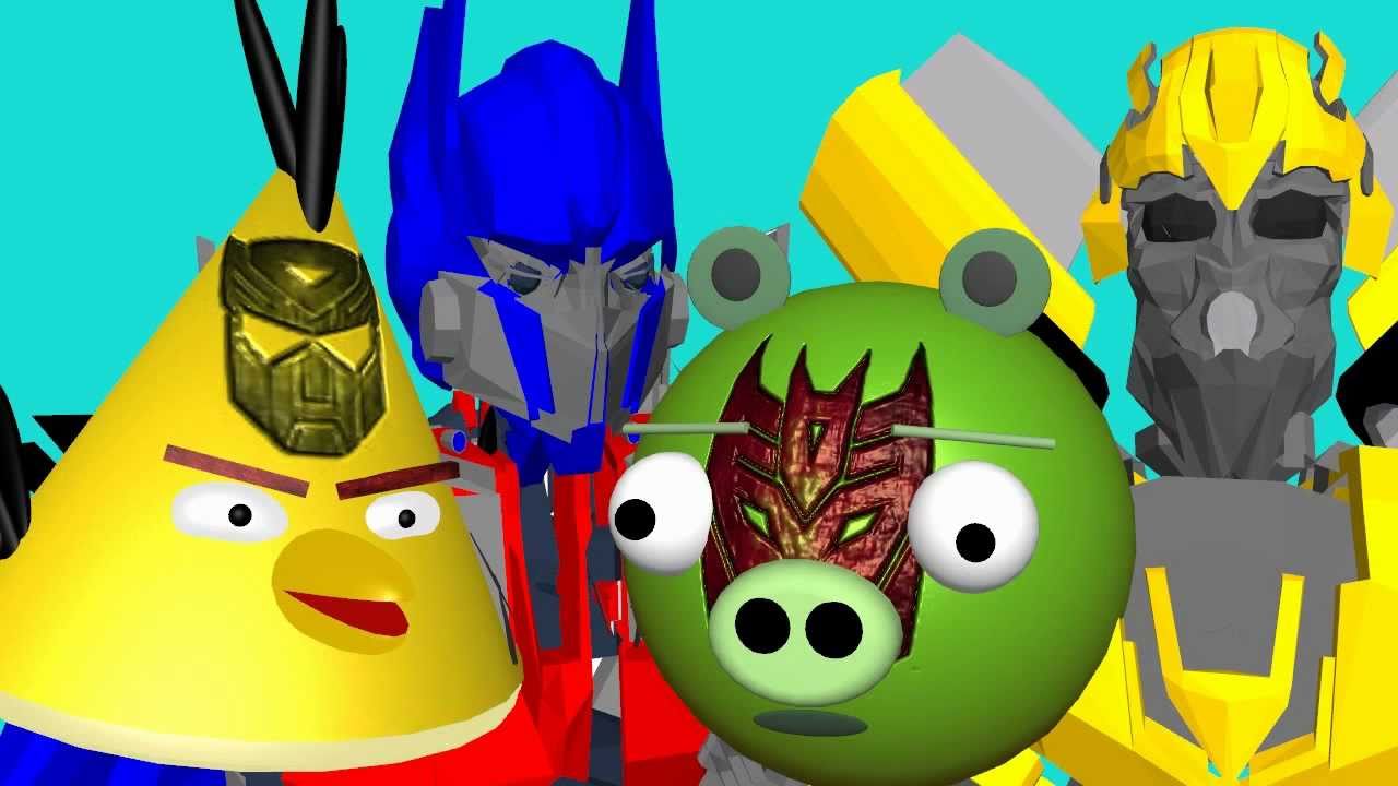 TRANSFORMERS 3 spoof ☺ 3D animated  ANGRY BIRDS spoof FunVideoTV - Style ;-))