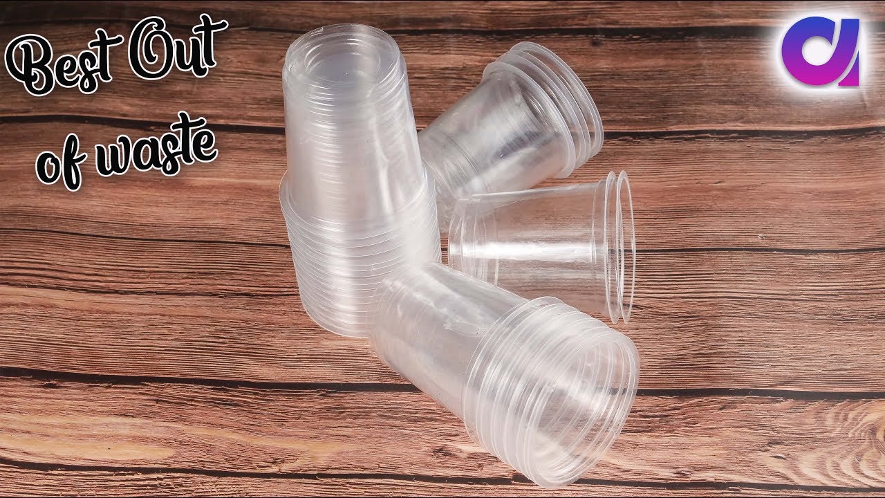 Best out of waste plastic glass crafts idea | Room decor | Artkala