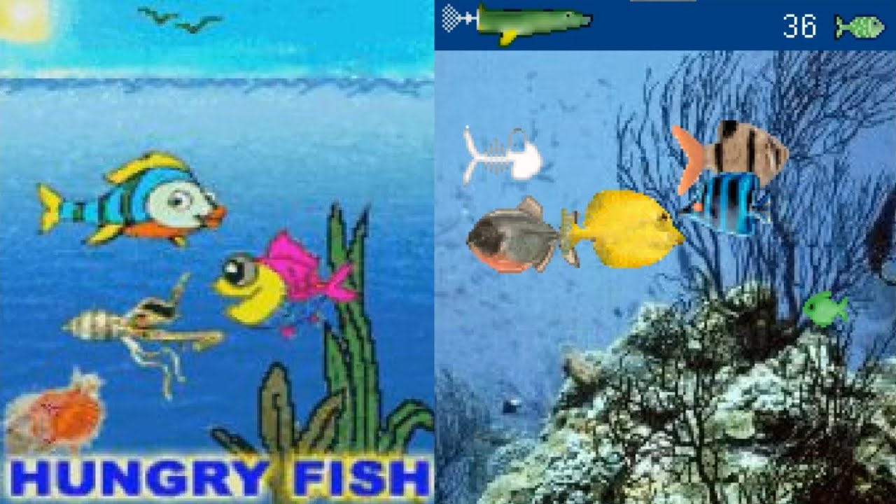 Hungry Fish ВСТРОЕННАЯ ИГРА с телефонов Motorola (Motorola 2004 год)