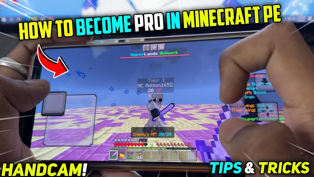 HOW TO BECOME PRO IN MINECRAFT POCKET EDITION (Handcam)