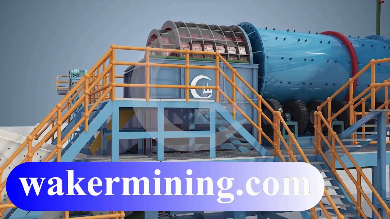 Video de animación en 3D de la planta de lavado de diamante antes del sistema de separación DMS