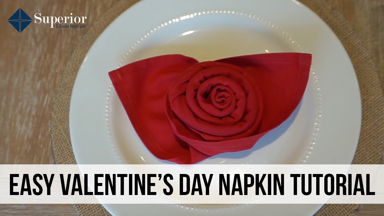Easy Valentine's Day Napkin Fold | Romantic Rose