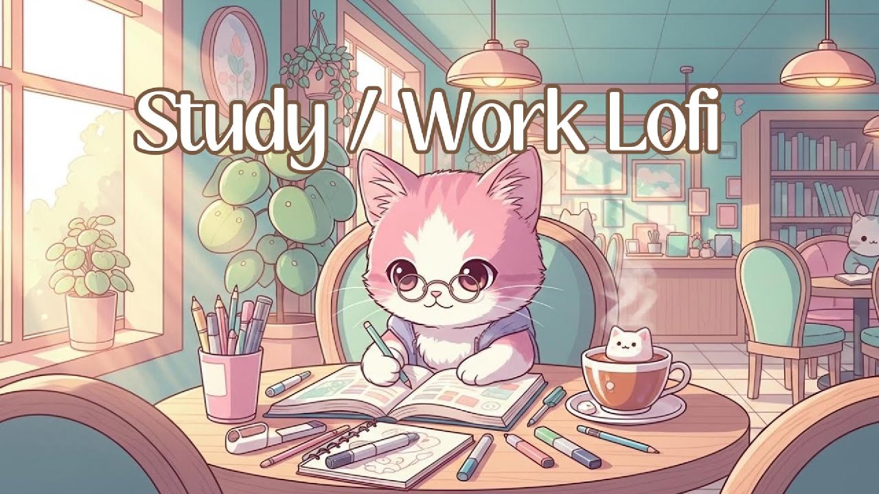 Cozy Cat Cafe Lofi ☕🐱 | Study, Work, Relax | Kitty Caffe Radio